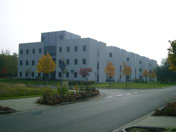 Das Foto zeigt Gebäude des Biotechnologieparkes in Luckenwalde.